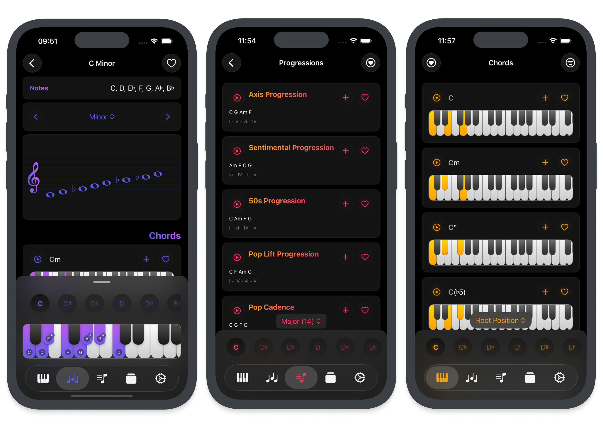 Screenshot der Akkordbibliothek
