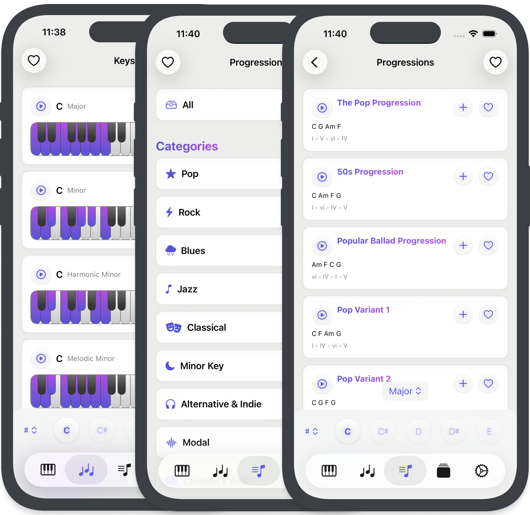 Screenshot of the Pianoo iOS app